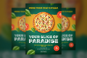 Pizza Restaurant A4 Flyer Template