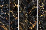 Black Gold Marble Seamless Textures, a Texture Graphic by BrushstrokeArtGB (Thumbnail 9 of 12)