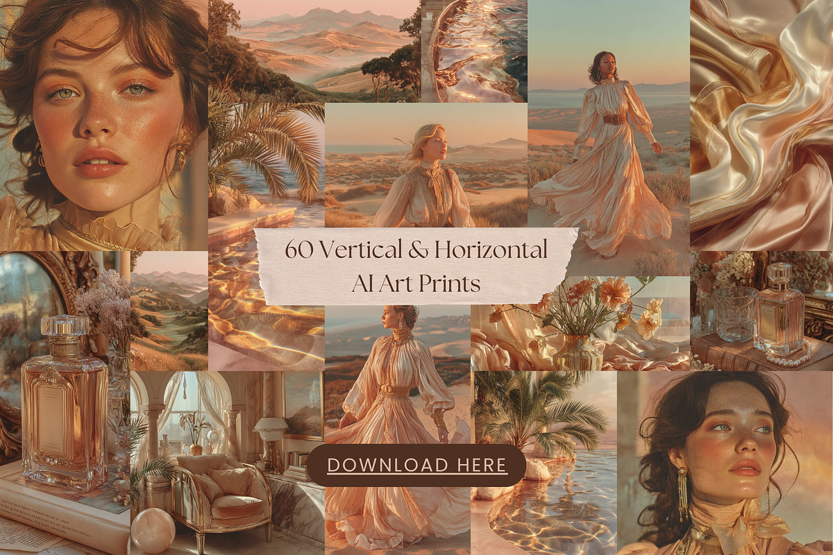 Golden Reverie AI Art & Prompt, a Decorative Illustration by Artimind Studio (Photo 3 of 11)