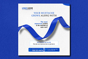 Mustache Grows Social Media Post, a Social Media Template by creative-mint (Thumbnail 2 of 2)