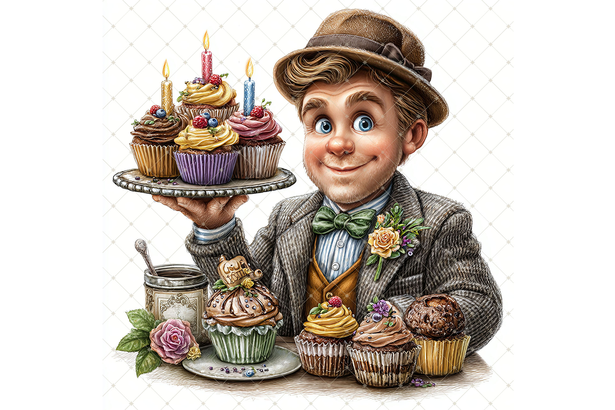 Birthday Man Clipart JPG, an Illustration by Memories By Lea (Photo 10 of 19)
