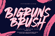 Bigruns Brush, a Script Font by din-studio.com (Thumbnail 1 of 10)