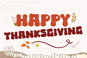 Thanksgiving is a retro Groovy font, a Handwritten Font by Brown Cupple (Thumbnail 2 of 8)