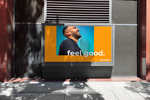 Billboard Sidewalk Mockup Billb