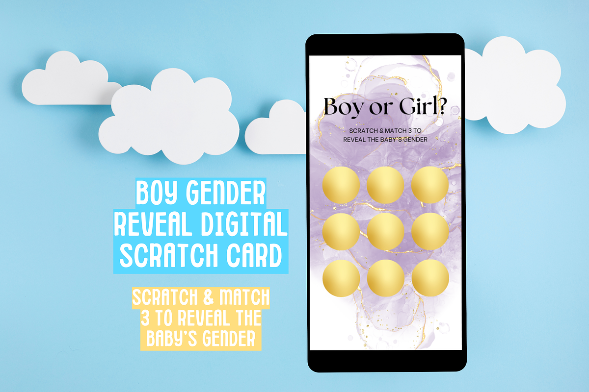 Gender Reveal Boy Scratch Card, an App Template by SunshineStudioBoutique (Photo 1 of 8)