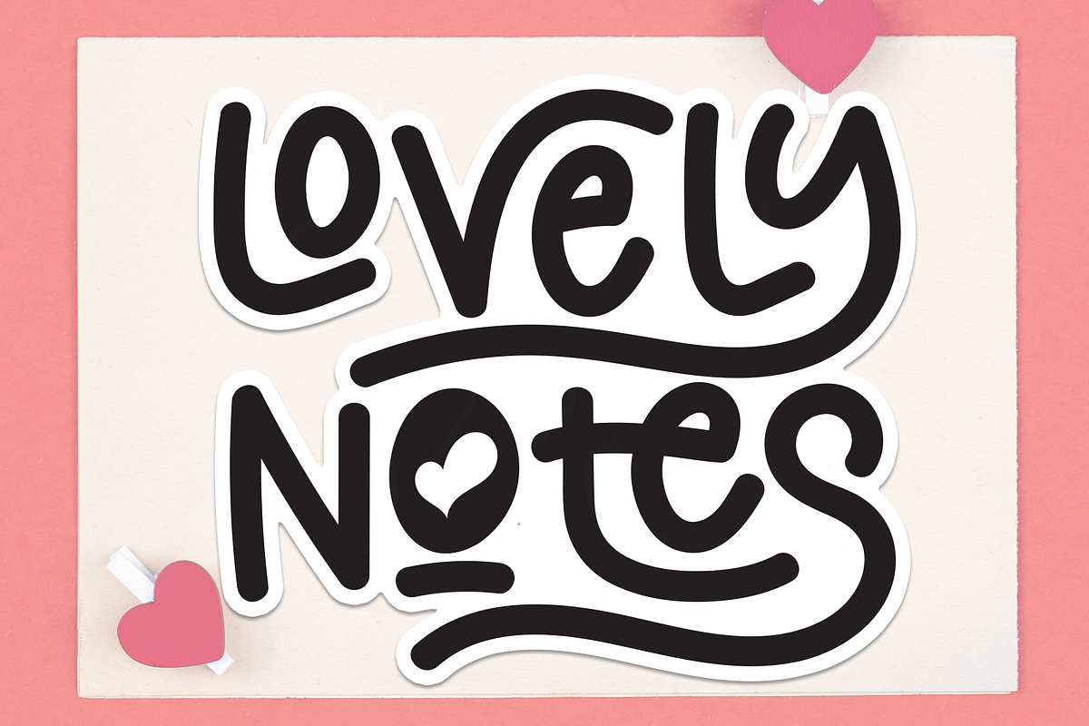 Lovely Notes | Script Font, a Handwritten Font by Scratchones (Photo 1 of 9)