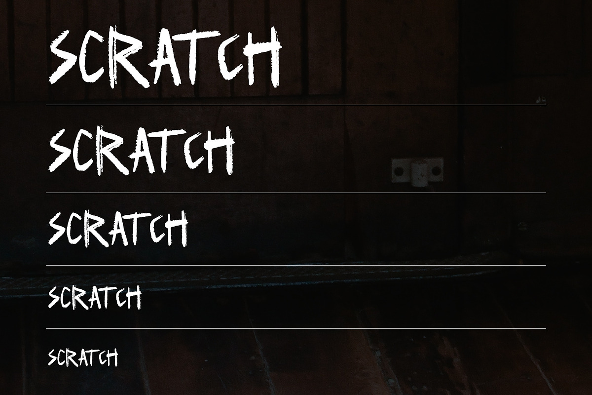 Scratch, a Font by Midnight Grim (Photo 5 of 5)