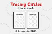 Tracing circles, shapes worksheets, an Education Illustration by TukTuk Design (Thumbnail 3 of 4)