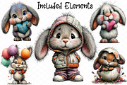 Baby Bunny Easter Spring Clipart, an Illustration by cherrydesign (Thumbnail 2 of 4)