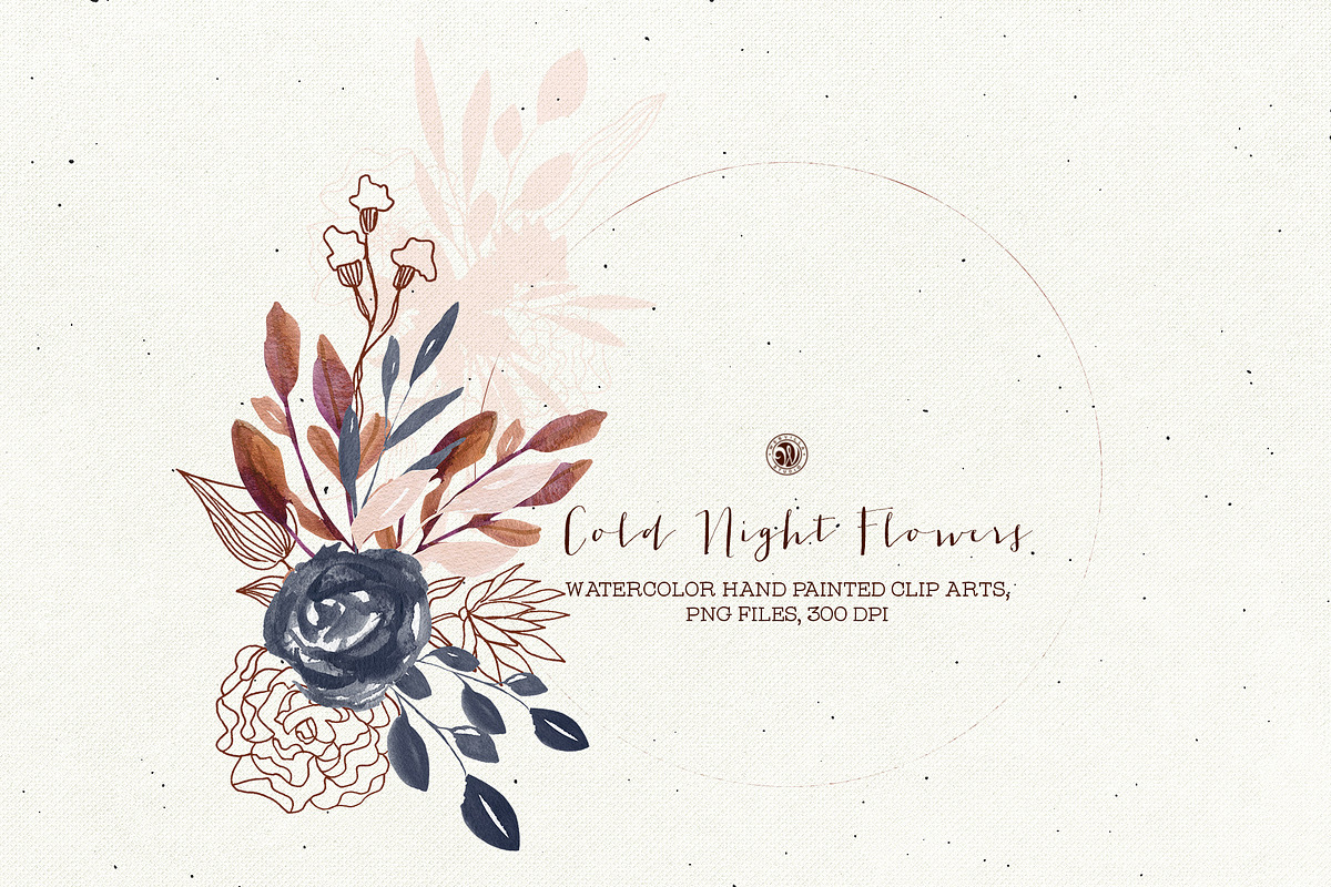 Cold Night Flowers, a Decorative Illustration by Webvilla Studio (Photo 3 of 6)