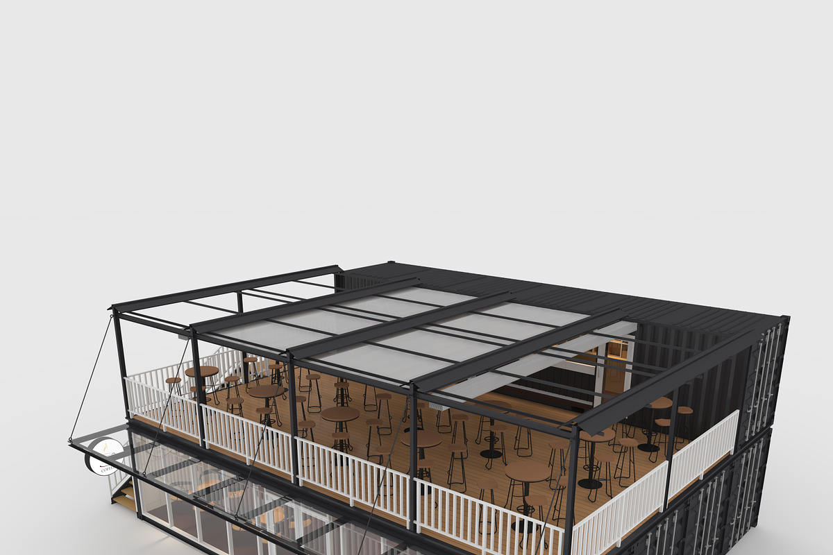 3D Model Container Cafe 15, an Architecture 3D Model by SR 3D Visual (Photo 18 of 21)