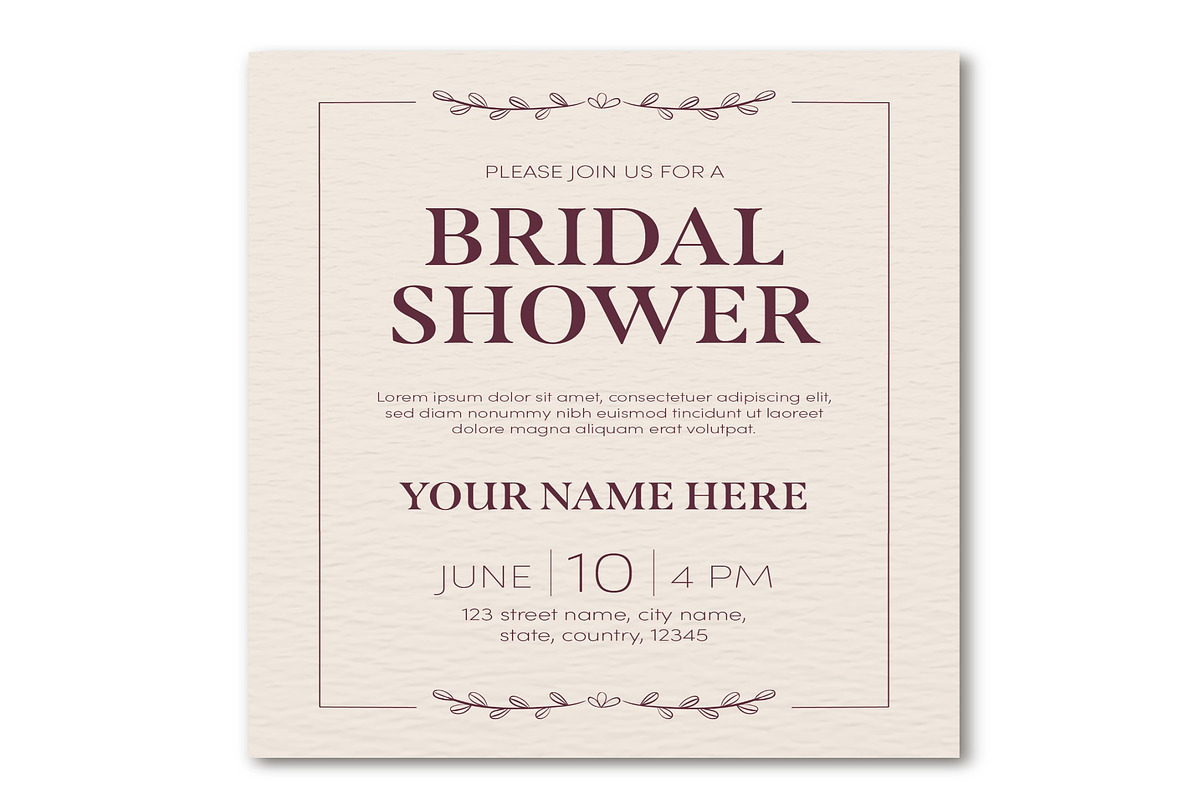 Elegant Bridal Shower Invitation Set, a Templates & Theme by studiogstock (Photo 2 of 2)