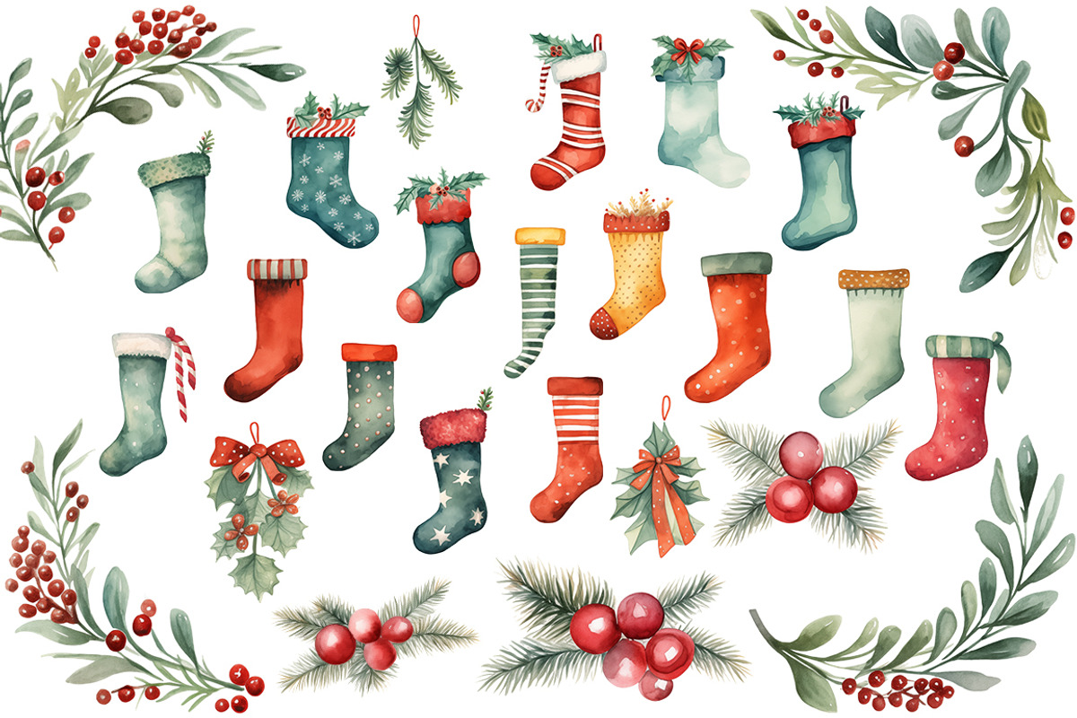Watercolor Christmas Animals, an Animal Illustration by Evgeniia (Photo 5 of 5)