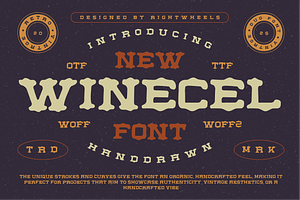 WINECEL - Vintage Display Font