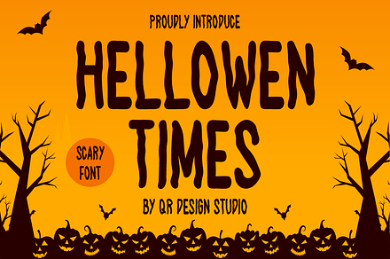 Hellowen Times Font, a Handwritten Font by QR Design Studio