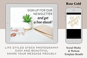 Rose Gold Bright and Simple Desktop, a Social Media Template by life i design by Nicki (Thumbnail 2 of 3)