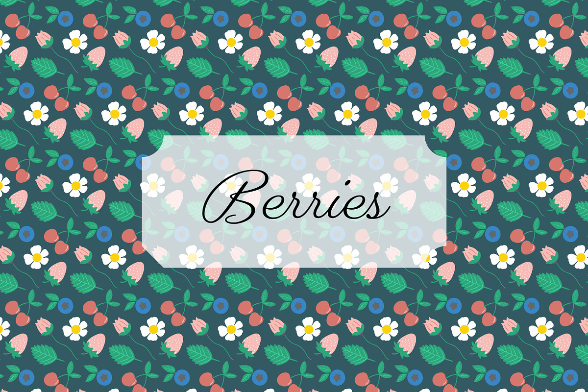 Peacocks & Berries Seamless Pattern, a Pattern Graphic by Painted Puffin Creative (Photo 4 of 5)