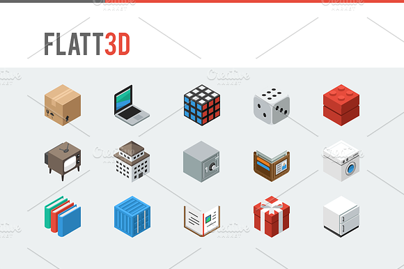 Flatt3D Isometric Icon Pack
