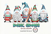 Christmas Gnome Clipart Bundle PNG, an Illustration by SLS Lines (Thumbnail 5 of 7)