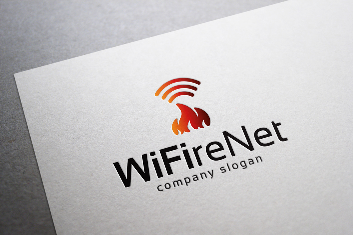 Wifi Fire Net Logo, a Branding & Logo Template by EmilGuseinov (Photo 1 of 2)
