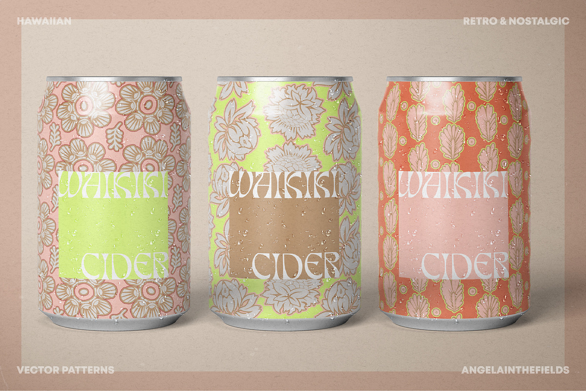 Vintage Hawaiian Vector Patterns, a Pattern Graphic by angelainthefields (Photo 4 of 10)