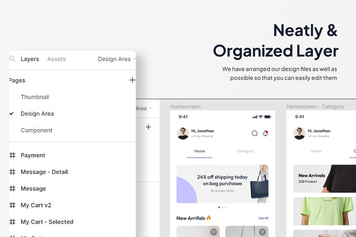 Kutuku - E-Commerce App Ui Kits, an UI Kit Template by Minialis (Photo 4 of 6)