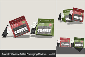 Granola Coffee Packaging Mockup, a Cups & Container Mockup by Permadi Creative