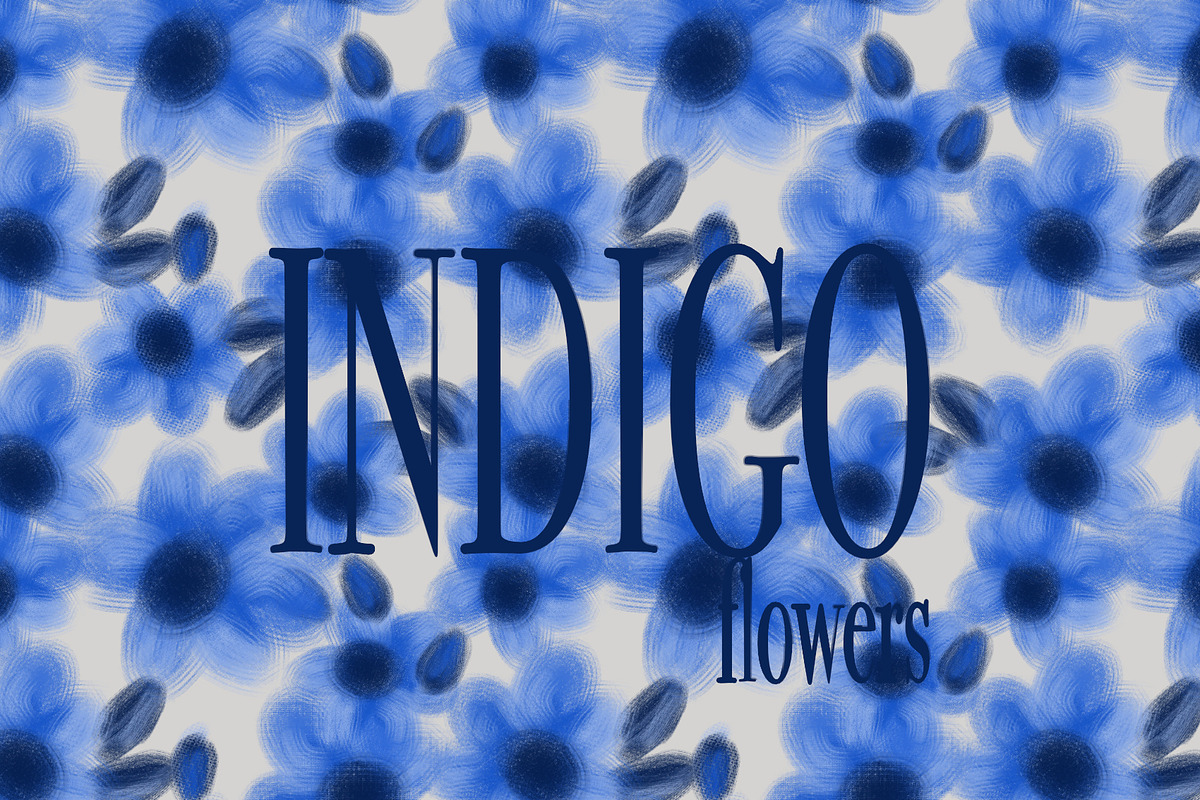 Vibrant Indigo floral spring meadow, a Pattern Graphic by Nocito Design (Photo 1 of 5)
