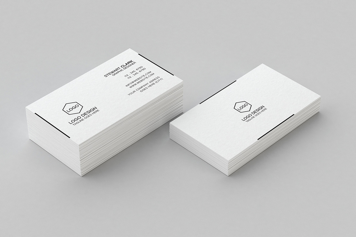 Simple Minimal Business Card Design, a Business Card Template by Shahjhan (Photo 1 of 3)