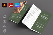 A4 Clinic Tri-Fold Leaflet Template, a Templates & Theme by Kida (Thumbnail 2 of 3)