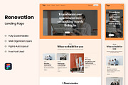 Renovation Apartment Landing Page, a Landing Page Template by RPWDS (Thumbnail 1 of 3)