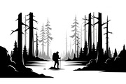 Nature Landscape Silhouette Vector B, an Illustration by Designer_Momina (Thumbnail 45 of 51)