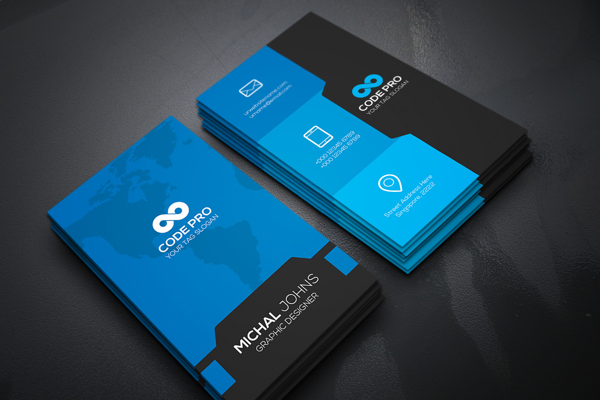 Business Cards 2 in 1, a Business Card Template by Genereux Art (Photo 3 of 8)