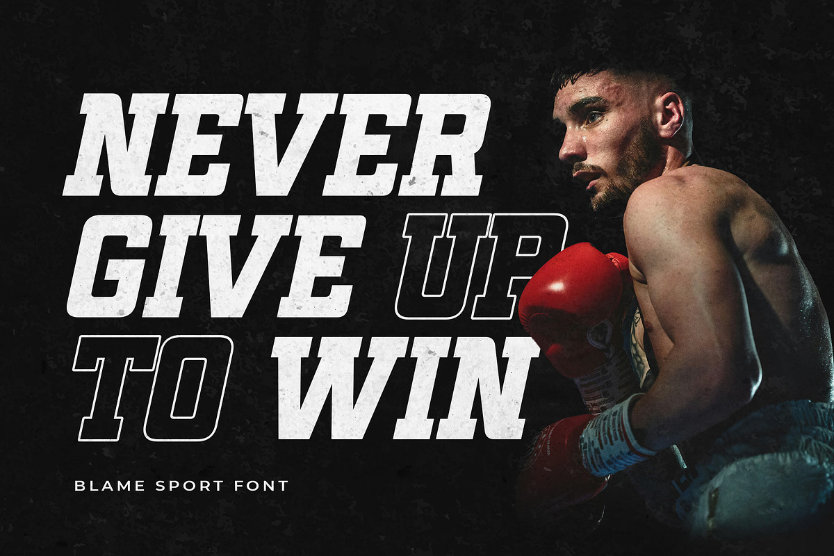 Blame Sport, a Slab Serif Font by agnyhasyastudio (Photo 2 of 11)