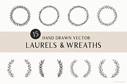 Laurels & Wreaths - Hand Drawn, an Illustration by Minna May Design (Thumbnail 1 of 4)