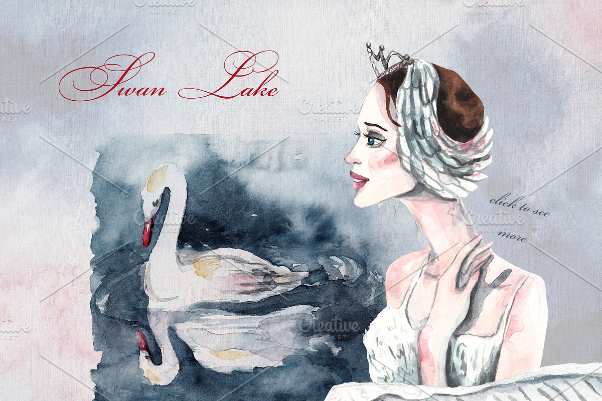 Odette. Ballet watercolor collection, a Sport Illustration by Scarlet Heath Art (Photo 9 of 13)