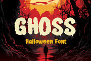 Ghoss - Halloween Font, a Script Font by ianmikraz (Thumbnail 1 of 5)