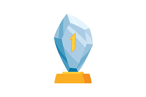Awards cup icon. Trophy symbol, an Object Illustration by Things for designers