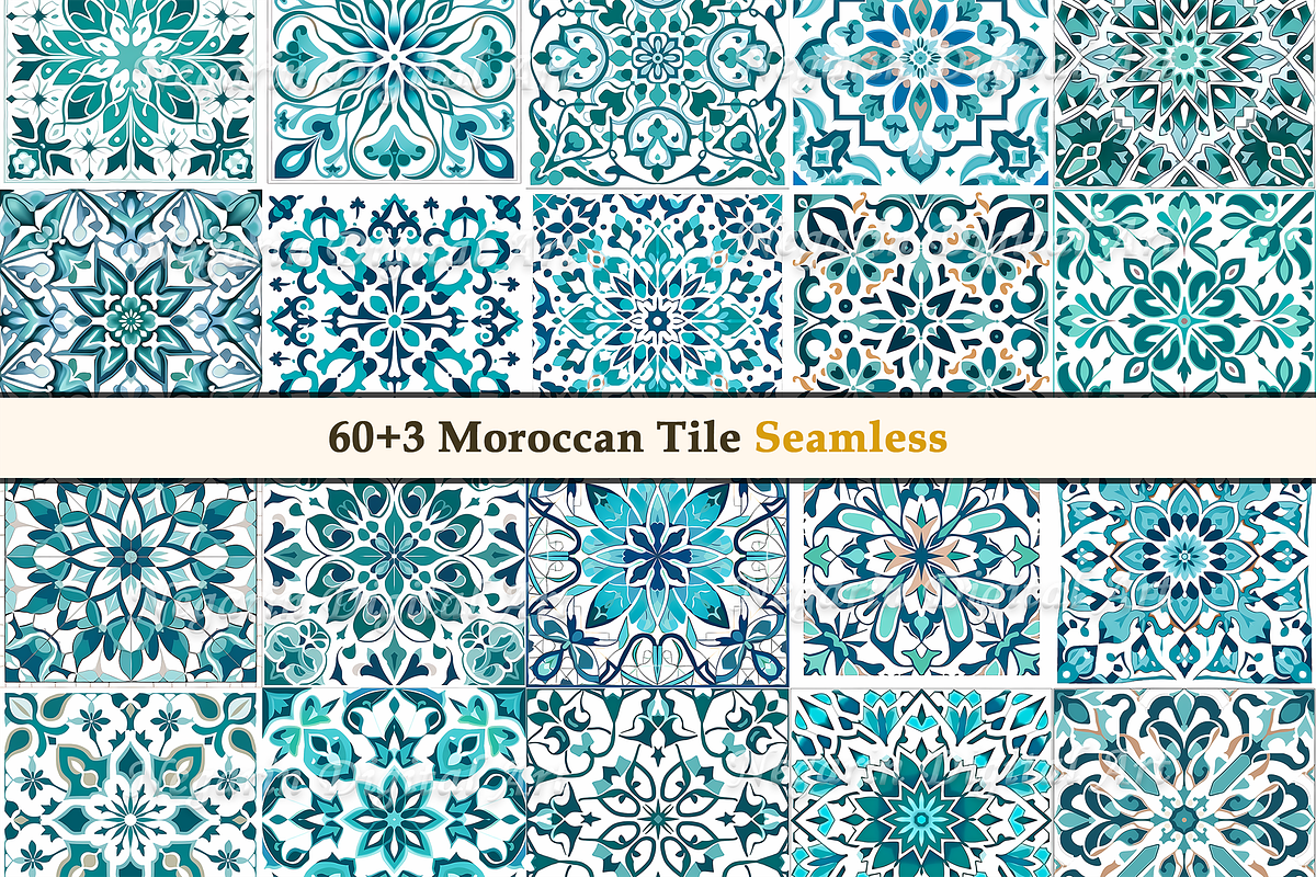 Moroccan Pattern Tile V1, a Pattern Graphic by Negarin Digital Art (Photo 3 of 8)