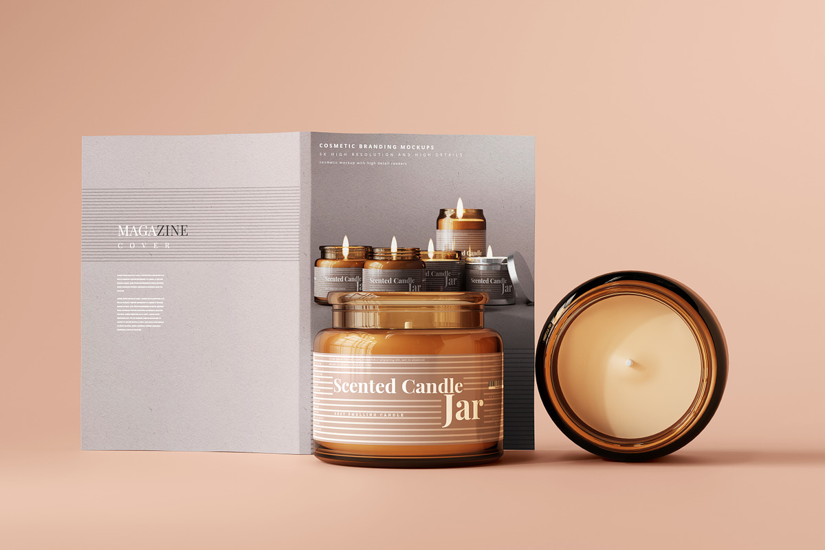 Amber Glass Candle Mockup Bundle, a Packaging Mockup by pmvch (Photo 103 of 135)