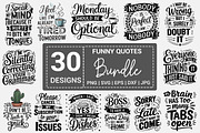 Funny Sarcastic Quotes Bundle, an Illustration by Actual Pixel (Thumbnail 1 of 33)