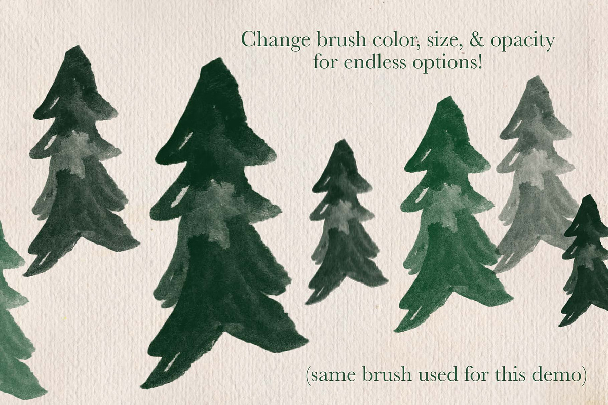 Painted Pine Trees, a Brush Add-On by Chelsea Bromley (Photo 4 of 5)