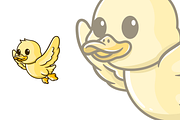 Cute duck flapping wings cartoon, an Animal Illustration by garistipis (Thumbnail 2 of 2)
