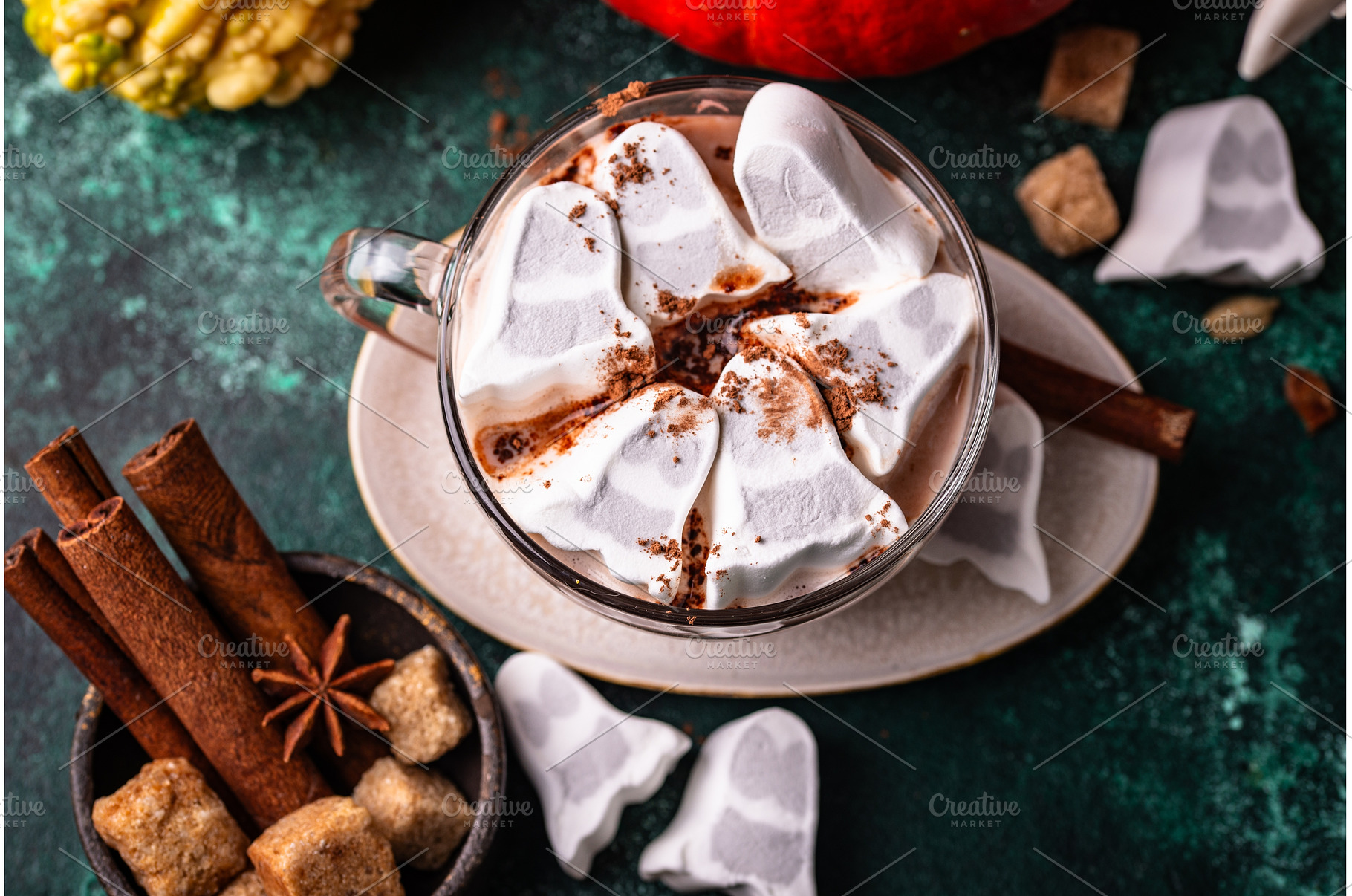 Halloween hot chocolat with ghost, a Food & Drink Photo by Yulia Furman