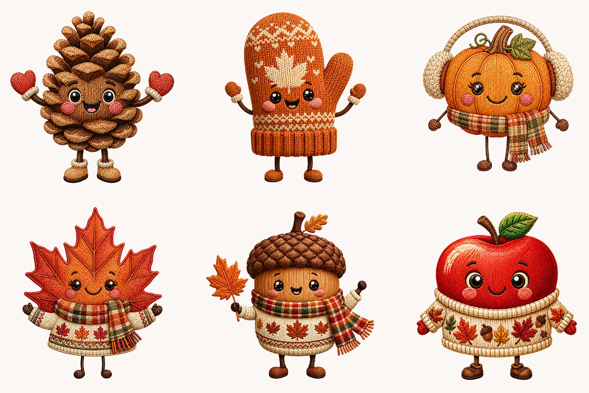 Whimsical Autumn Doodle Clipart, a Seasonal Illustration by Designworld (Photo 3 of 5)