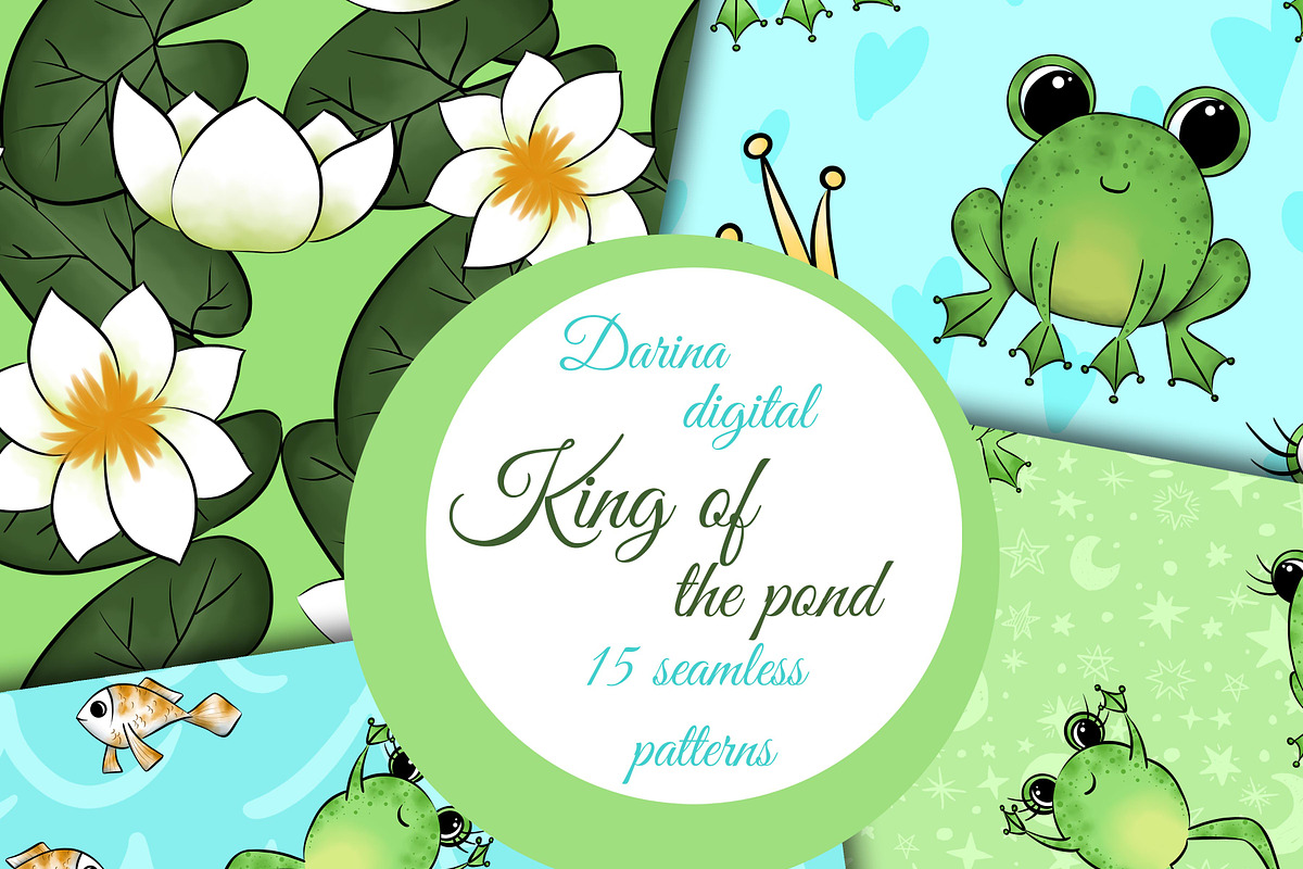 Frog patterns, a Pattern Graphic by DarinaDigital (Photo 1 of 6)