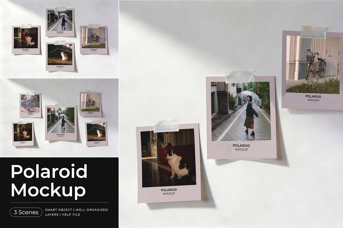 Polaroid Mockup, a Product Mockup by Pitchlook.Studio (Photo 1 of 4)
