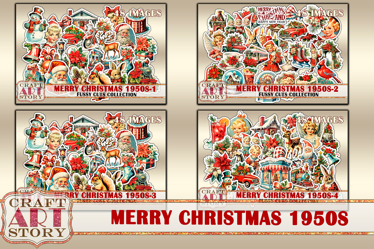 Merry Christmas Fussy-3 Cuts, a Person Illustration by CraftArtStory (Photo 6 of 6)