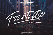 Fountastic Script, a Script Font by Hanaksara Studio (Thumbnail 1 of 12)