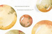 Watercolor funny bubbles clipart, an Object Graphic by OrangePeafowlArt (Thumbnail 5 of 9)